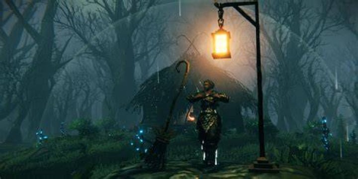 A Valheim player looking up a Moder as she flies around a mountain