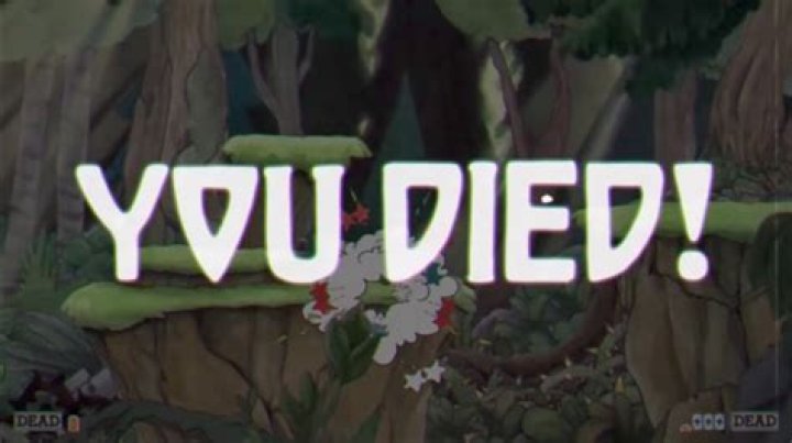 cuphead you died screen