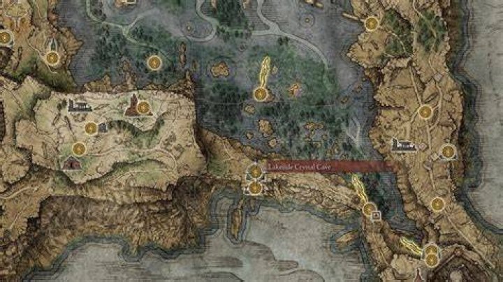 Elden Ring map showing Talisman locations in central Liurnia.