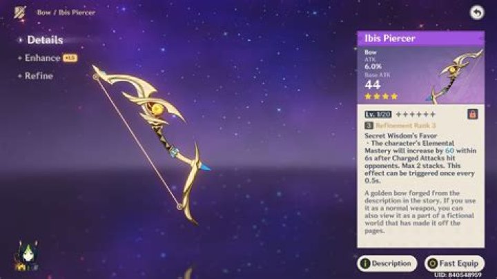 Ibis Piercer is a good F2P weapon (Image via HoYoverse)