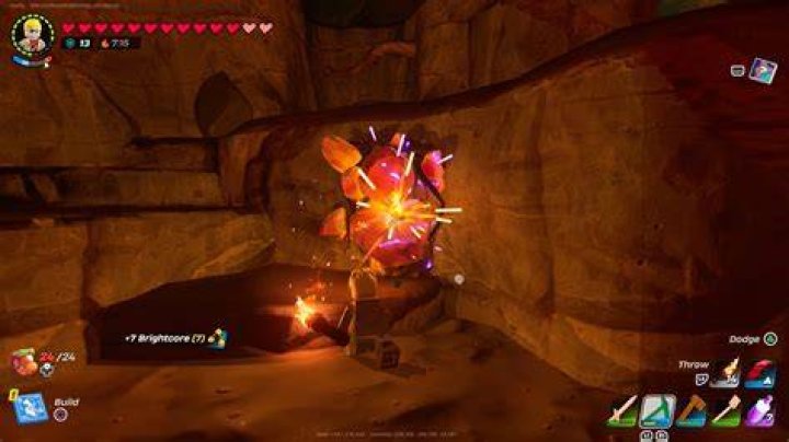 Lego Fortnite character mining brightcore