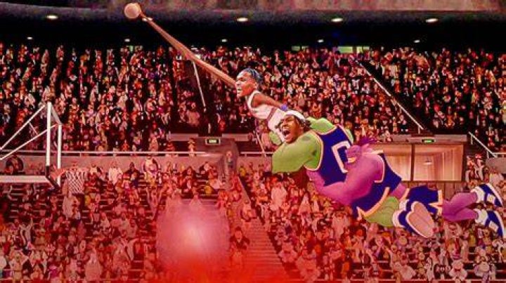 Michael Jordan dunks in Space Jam