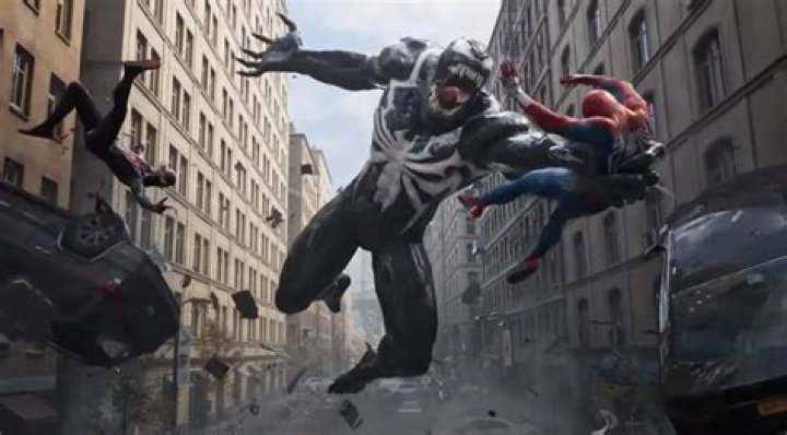 Miles looks up at a perch in Marvel&rsquo;s Spider-Man 2