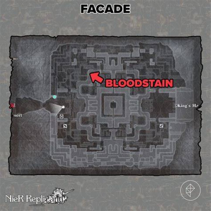 Nier Replicant Missing Girl Facade bloodstain location