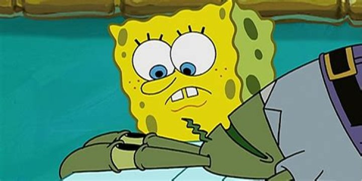Spongebob Squarepants strikes his mocking pose from in the Mocking Spongebob memes.