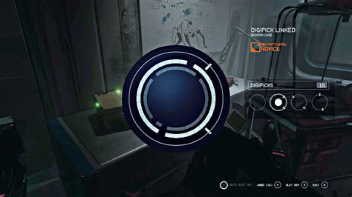 Starfield using a digipick to hack a lock