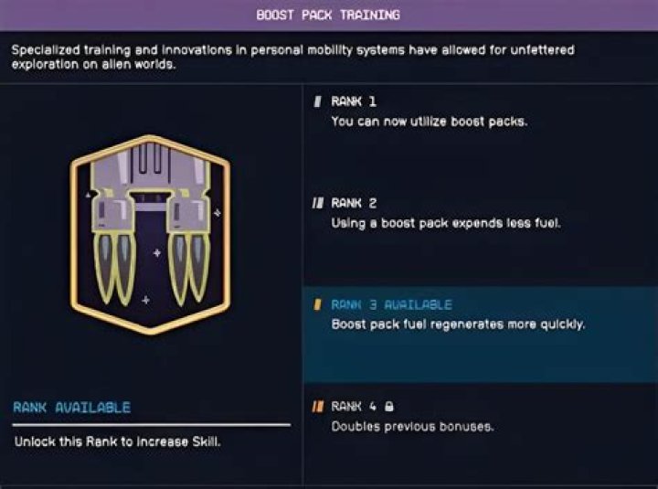 The Boost Pack Training skill in Starfield