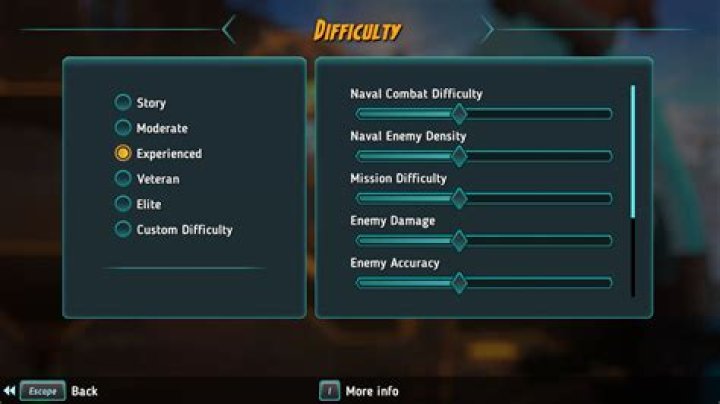 The difficulty options menu in Forza Horizon 5. 