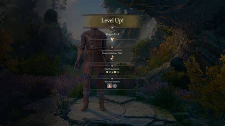 The level up screen in Mass Effect