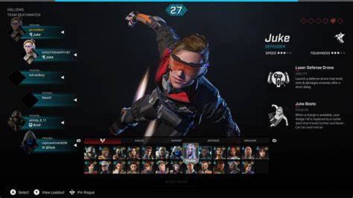 The Rogue selection screen in Last Epoch